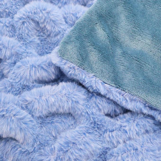 Włóczęga ognioodporna Fux Fur Throw Blanket 100 Polyester Blanket Flame Retardant 2