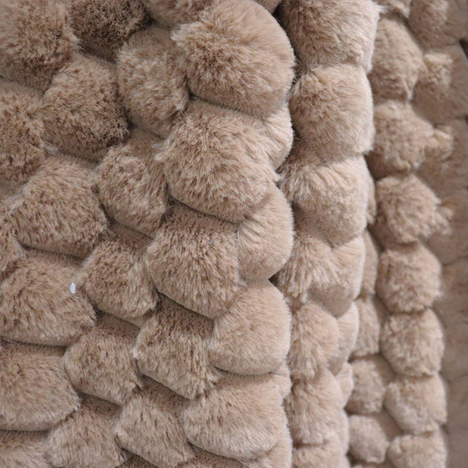 Koralowe wełno Luxury Faux Fur Throws Duże Faux Fur Coat Dwuoboczne na zimę 3