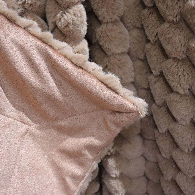 Koralowe wełno Luxury Faux Fur Throws Duże Faux Fur Coat Dwuoboczne na zimę 2