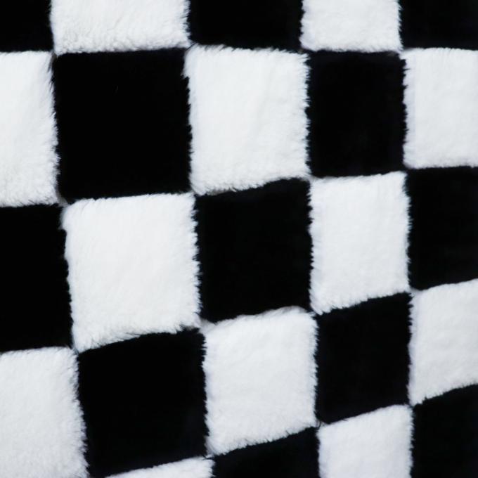 320gm szachownica wzór Falx Fur Wyrzuć Ważony Falx Fur Coat 1
