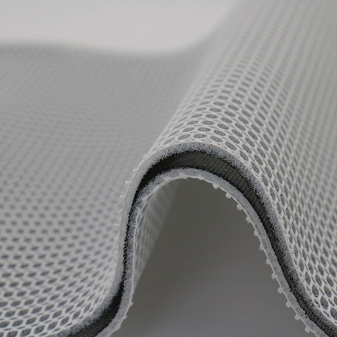 Materiał sieci 3D 3mm szarości 100 procent poliestrowej sieci tkaniny Wypływacz wilgoci 3