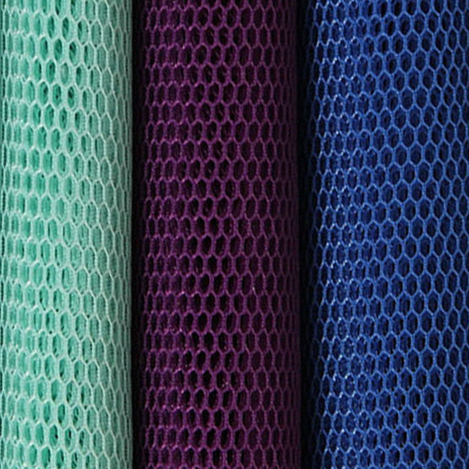 Pamięć 4mm 3D Mesh Material Polyester Mesh Tkanina Bardzo przepustne 7